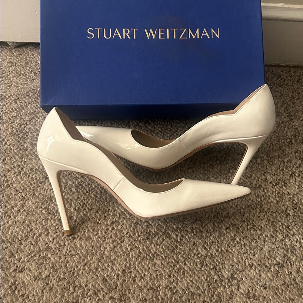 Stuart Weitzman 100 Scalloped patent heels size 7 - Picture 5 of 7